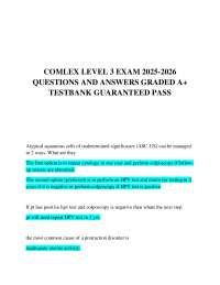 COMLEX LEVEL 3 EXAM 2025-2026 QUESTIONS AND ANSWERS GRADED A+ TESTBANK GUARANTEED PASS