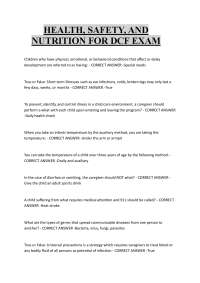 HEALTH, SAFETY, AND  NUTRITION FOR DCF EXAM