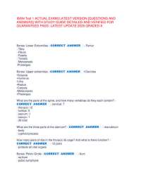IBAM Test 1 ACTUAL EXAM] LATEST VERSION [QUESTIONS AND  ANSWERS] WITH STUDY GUIDE DETAILED