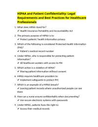 HIPAA and Patient Confidentiality: Legal Requirements and Best Practices for Healthcare Pr