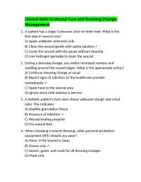 Clinical Skills in Wound Care and Dressing Change Management