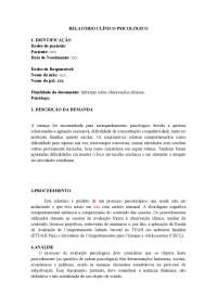 Relatório Psicológico