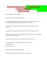 Pharmacology Exam   1 – Rasmussen