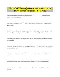 Ammo-45 exams questions and answers with correct solution 2025\2026