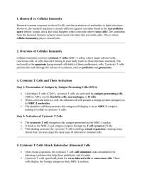 Lecture Note: Humoral Cellular Immunity