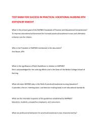 TEST BANK FOR SUCCESS IN PRACTICAL VOCATIONAL NURSING 8TH EDITION BY KNECHT