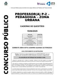 PROVA PARA PEDAGOGIA