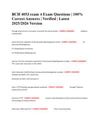 BCH 4053 exam 4 Exam Questions | 100% Correct Answers | Verified | Latest 2025/2026 Versio