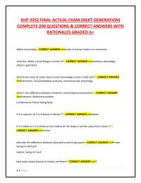 KHP 3352 FINAL ACTUAL EXAM (NEXT GENERATION)  COMPLETE 200 QUESTIONS & CORRECT ANSWERS