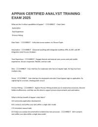 APPIAN CERTIFIED ANALYST TRAINING EXAM 2025 -2026