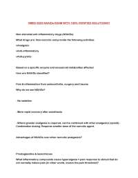 VMED 5223 NSAIDs EXAM WITH 100% VERIFIED SOLUTIONS!!