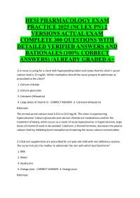 HESI PHARMACOLOGY EXAM  PRACTICE 2025 (NCLEX PN) 2  VERSIONS ACTUAL EXAM  COMPLETE 300 QUE