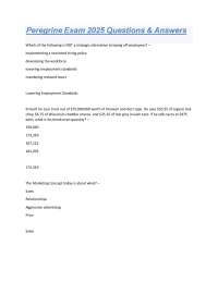 Peregrine Exam 2025 Questions & Answers