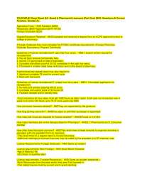 TDLR MPJE Cheat Sheet GA- Board & Pharmacist Licensure (Part One) 2025. Questions & Correc