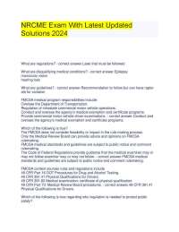NRCME Exam With Latest Updated Solutions 2024