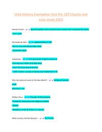 UGA History Exemption Test Pre 1877/quick and  easy study 2025