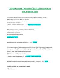 C-EFM Practice Questions/quick pass questions  and answers 2025