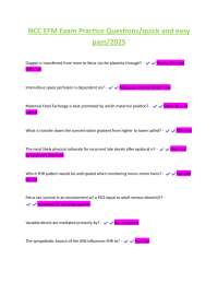 NCC EFM Exam Practice Questions/quick and easy  pass/2025