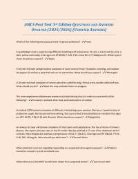 AMLS Post Test 3rd Edition QUESTIONS AND ANSWERS UPDATED (2025/2026) (VERIFIED ANSWERS)