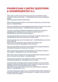 PHARM EXAM 2 UNITEK QUESTIONS & ANSWERS(RATED A+)