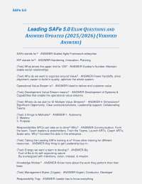 Leading SAFe 5.0 EXAM QUESTIONS AND ANSWERS UPDATED (2025/2026) (VERIFIED ANSWERS)