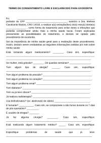 termo para exodontia
