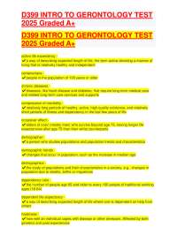 D399 INTRO TO GERONTOLOGY TEST 2025 Graded A+.pdf