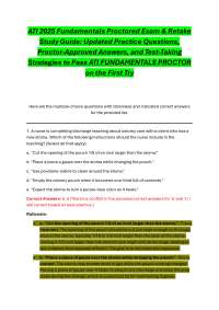 A.T.I 2025 Fundamentals Proctored Exam & Retake Study Guide: Updated Practice Questions