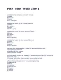 Penn Foster Proctor Exam 1 Questions and Answers 100% Correct