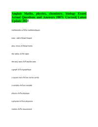 Anglais Maths,physics,chemistry,biology exams questions and answers 25