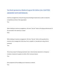 Test Bank Ignatavicius Medical Surgical 9th Edition [ALL CHAPTERS ANSWERED WITH RATIONALES