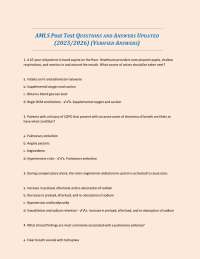 AMLS Post Test QUESTIONS AND ANSWERS UPDATED (2025/2026) (VERIFIED ANSWERS)