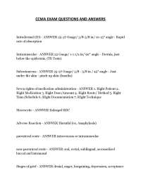 CCMA EXAM QUESTIONS AND ANSWERS