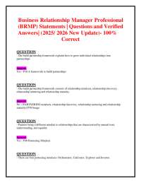 Business Relationship Manager Professional (BRMP) Statements | Questions and Answers