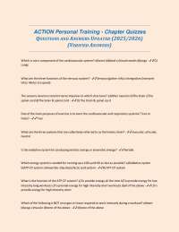 ACTION Personal Training - Chapter Quizzes QUESTIONS AND ANSWERS UPDATED (2025/2026)
