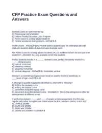 CFP Practice Exam Questions and Answers