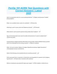 PeriOp 101 AORN Test Questions