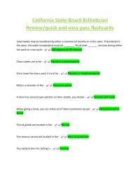California State Board Esthetician  Review/quick and easy pass flashcards