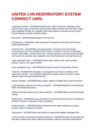 UNITEK LVN RESPIRATORY SYSTEM CORRECT 100%.