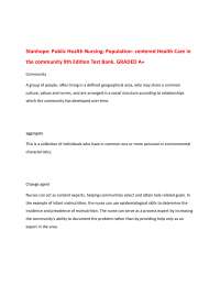 Stanhope: Public Health Nursing: Population- centered Health Care in the community 9th Edi