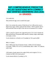 VATI COMPREHENSIVE PREDICTOR  NCLEX QUESTIONS WITH CORRECT  AND VERIFIED ANSWERS 2025-2026