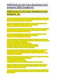 D400 End-of-Life Care Questions and answers 2025 Graded A+.pdf