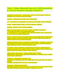 Test 1 Patho Maryville Nurs 611 2025 Questions & Correct Answers Already Graded A.docx
