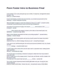 Penn Foster Intro to Business Final Questions with Accurate Answers