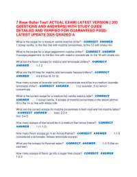 7 Brew Baller Test! ACTUAL EXAM] LATEST VERSION [ 203  QUESTIONS AND ANSWERS] WITH STUDY G