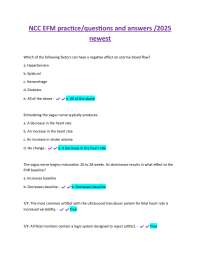 NCC EFM practice/questions and answers /2025  newest
