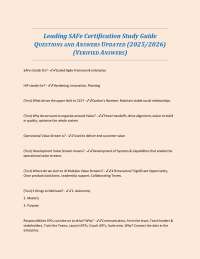 Leading SAFe Certification Study Guide QUESTIONS AND ANSWERS UPDATED (2025/2026)