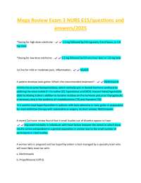 Mega Review Exam 3 NURS 615/questions and  answers/2025