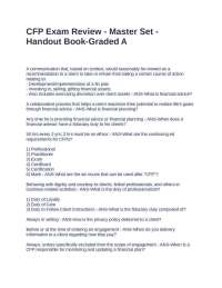 CFP Exam Review - Master Set - Handout Book-Graded A