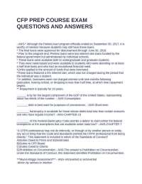 CFP PRACTICE TEST QUESTIONS AND ANSWERS